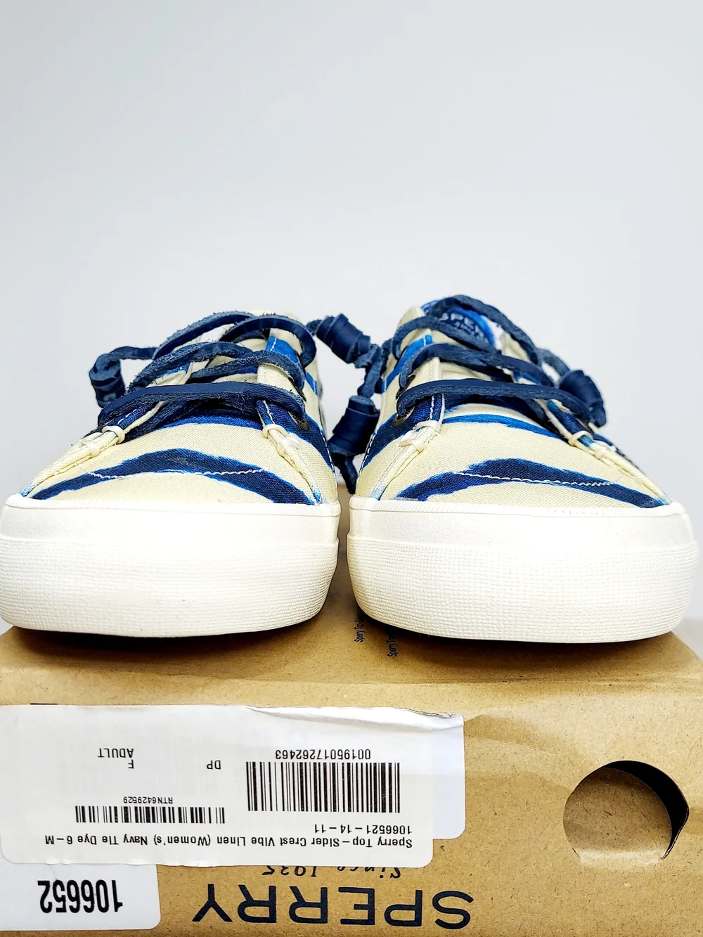 Sperry Tie Dye Canvas Sneakers Women's Size 6 NWT Preppy Y2K Retro Boat Shoes - Picture 7 of 11